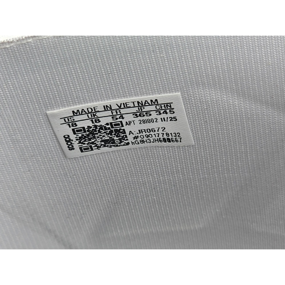 Adidas Adilette Shower Mens Size 18 White Black Slides JR0672 - New - Picture 6 of 14